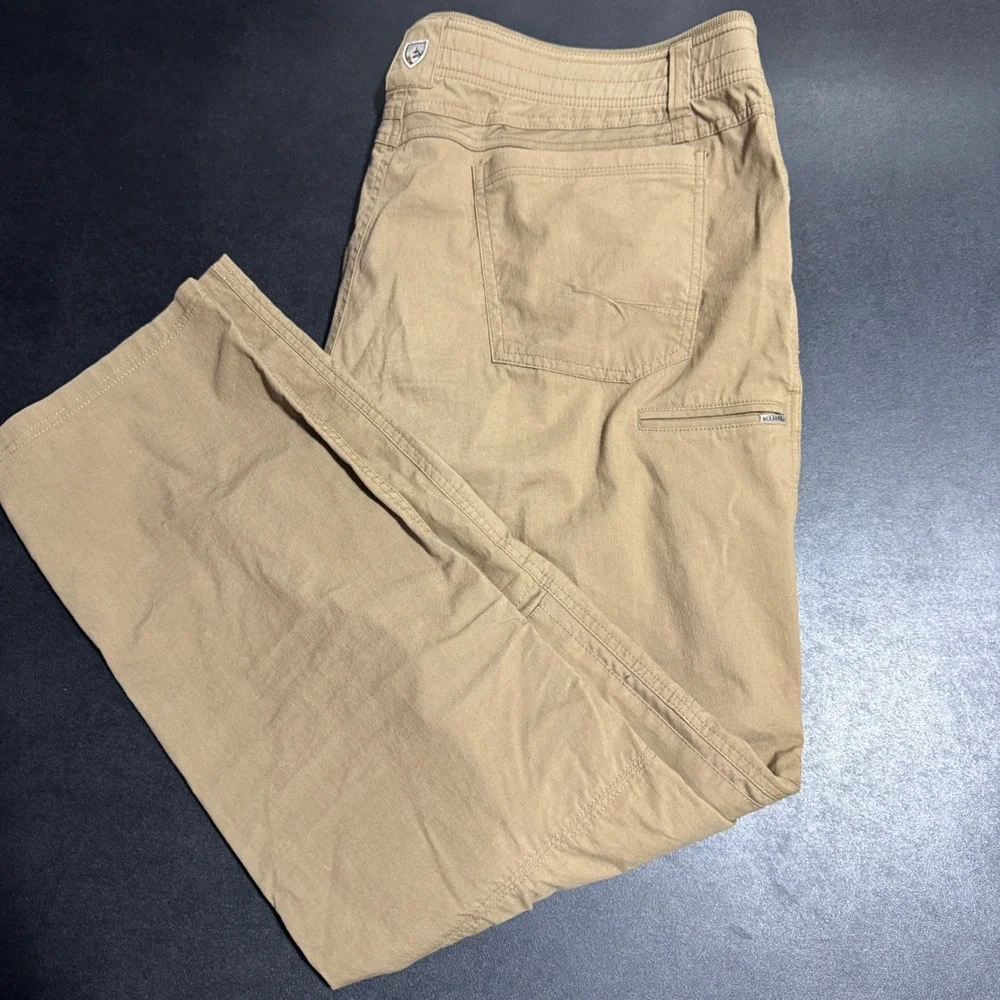 KUHL Free Ryde‎ Pants Mens 42x34 Tan Solid Outdoor Hiking Utility